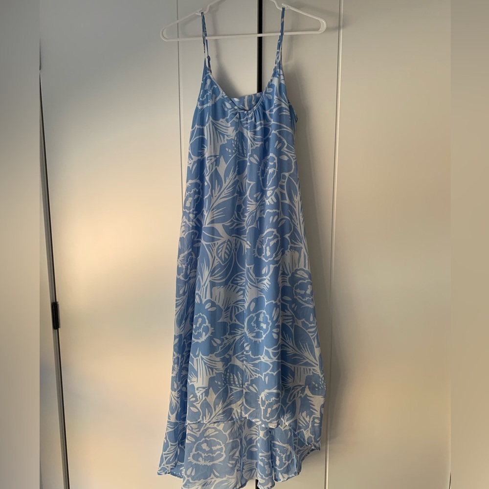 Blue floral dress